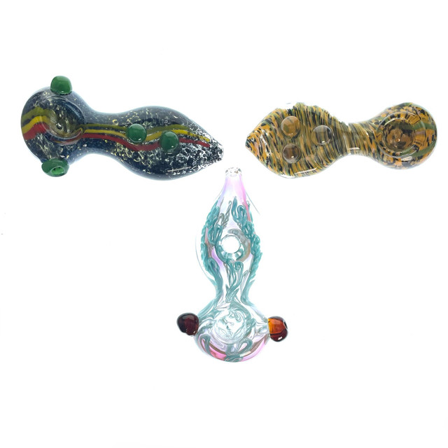 4" Fancy Frit Hand Pipe 1 Count Assorted