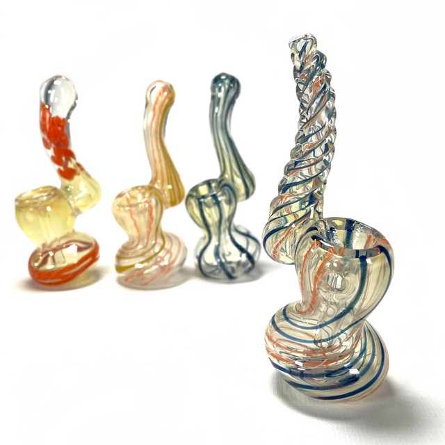 Small 4" Water Bubbler Hand Pipe 1 Count Assorted