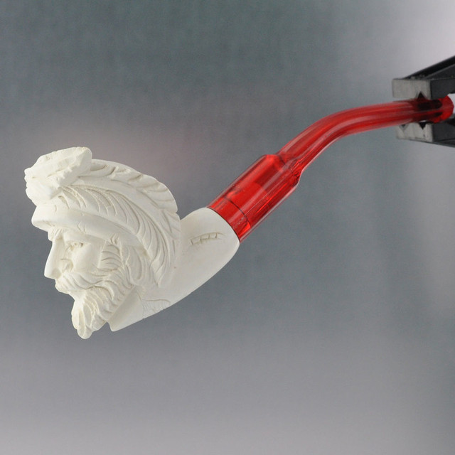 Mini Cavalier Pipe With Case Paykoc Genuine Block Meerschaum M60007