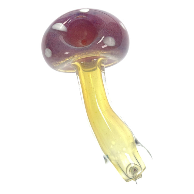 5" Bent Glass Mushroom Hand Pipe