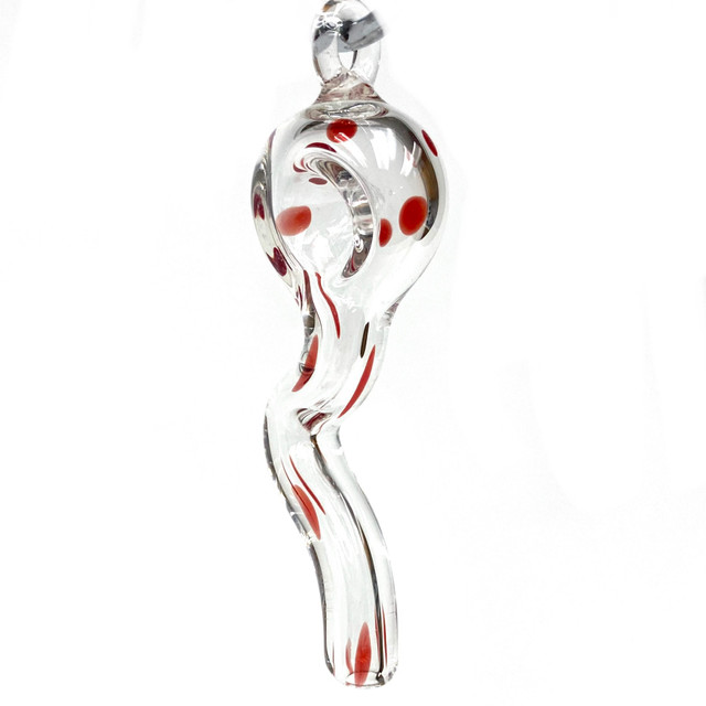 Wiggly Glass Mini Pendant Necklace Pipe 4" 1 Count