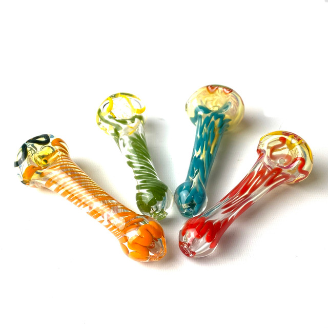 Thick and Heavy 4" Glass Pipe Assorted 1 Count