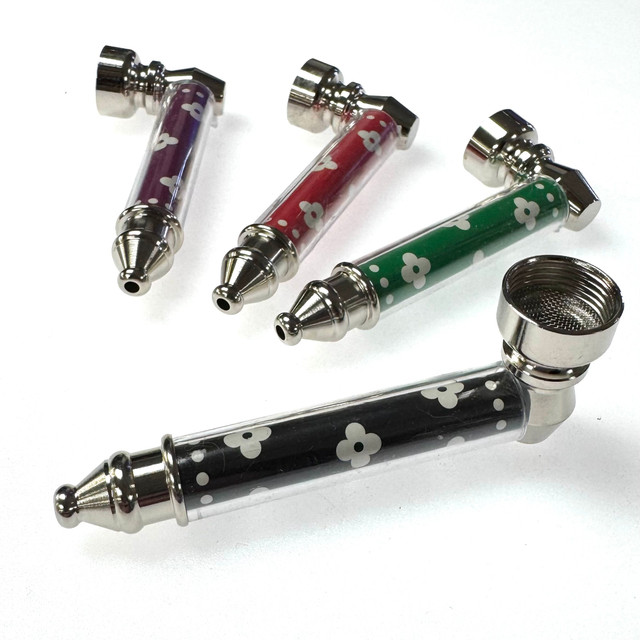 Metal Pipe with Acrylic Tube 3.25" (Assorted)