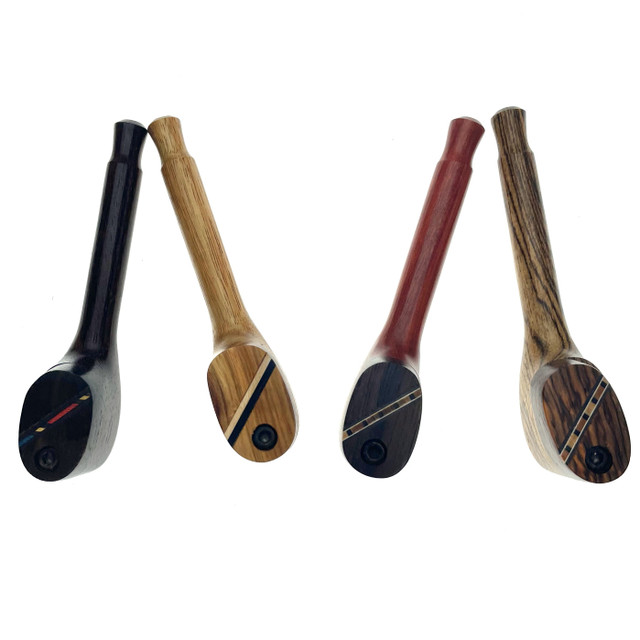 The Mill Cocobolo Wood Pipe w/ Inlaid Bacote Cap 1 Count Assorted