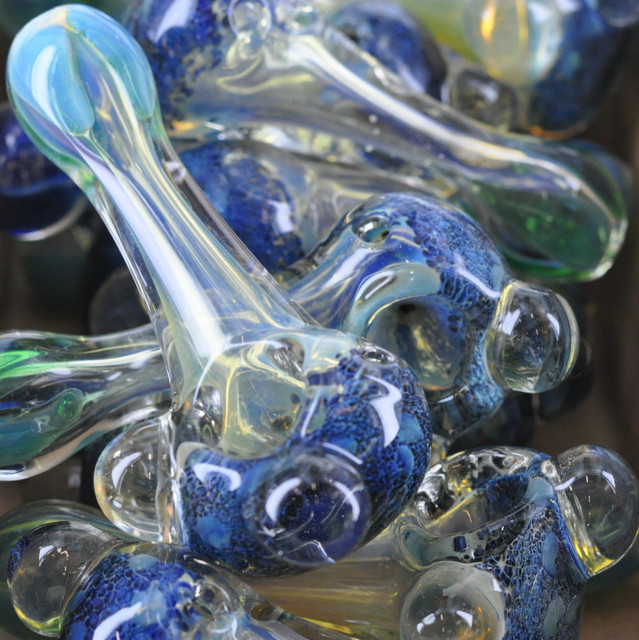 Big Blue Babies 5" Glass Hand Pipe