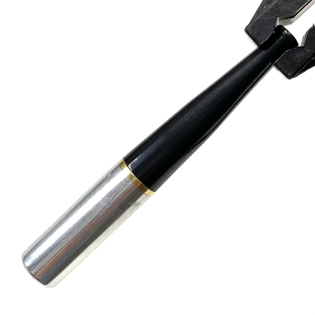Black and Silver Metal Cigarette Filter Tip Holder 2.75"