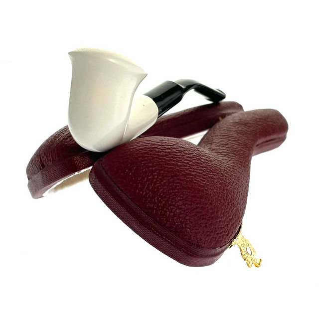 Mini Calabash Pipe With Case Miniature Meerschaum M60005