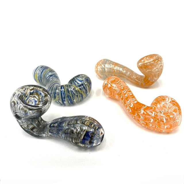 Crooked Rakey Money Colorado Blown Glass Hand Pipe 4" 1 Count Assort
