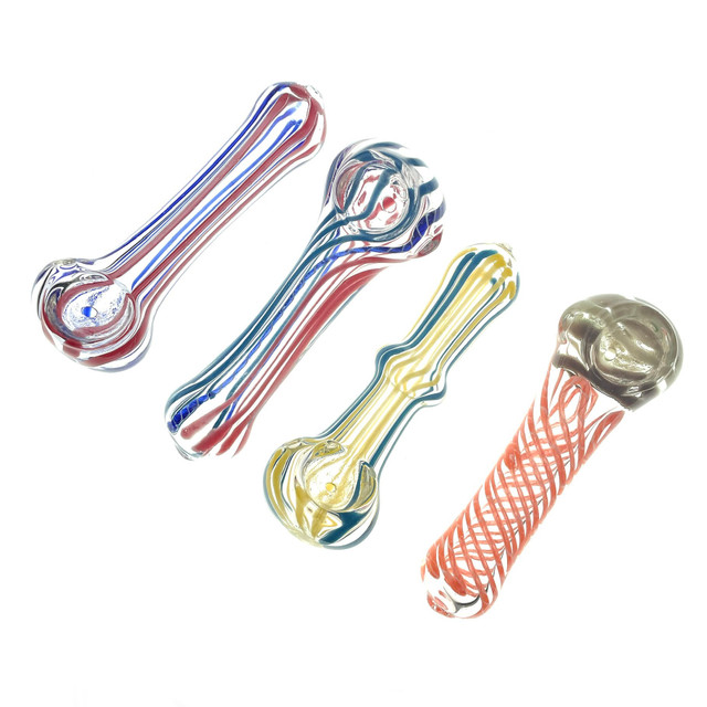 4" Colorful Hand Pipes 1 Count Assorted Colors and Styles
