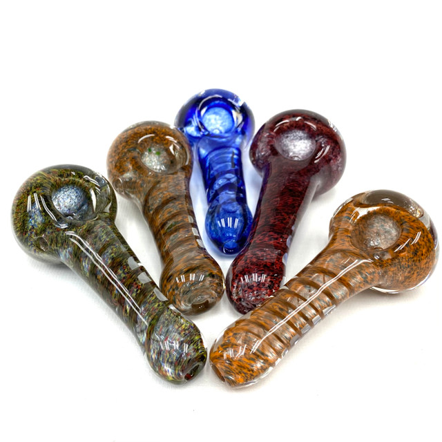 Fritnado Colorado Blown Encased Glass Hand Pipe 4" 1 Count Assort