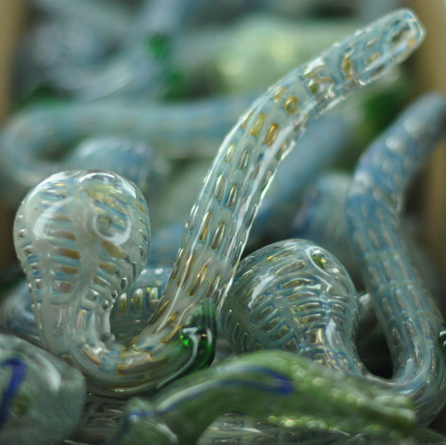 7" Blue and Green Bubbled Sherlock