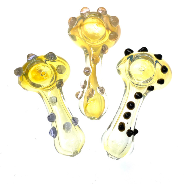 Herpies Bumpies 4" Glass Hand Pipe 1 Assorted