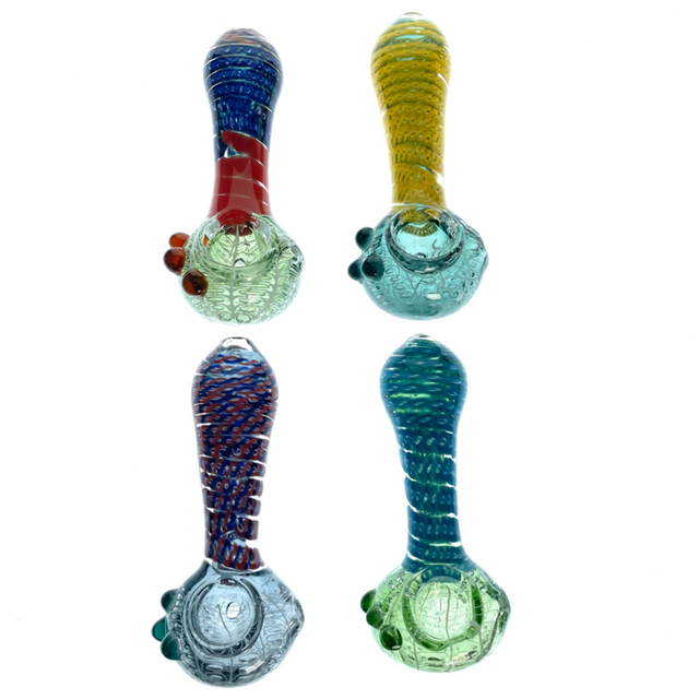 4" Racing Stripes Hand Pipe 1 Count Assorted Colors