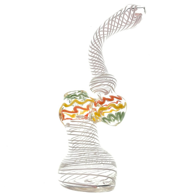 Rasta Pasta 8" Bubbler Glass Pipe 1 Count Assorted