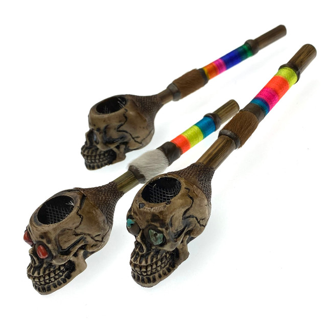 Stone Eye Clay Skull from Ecuador 1 Count
