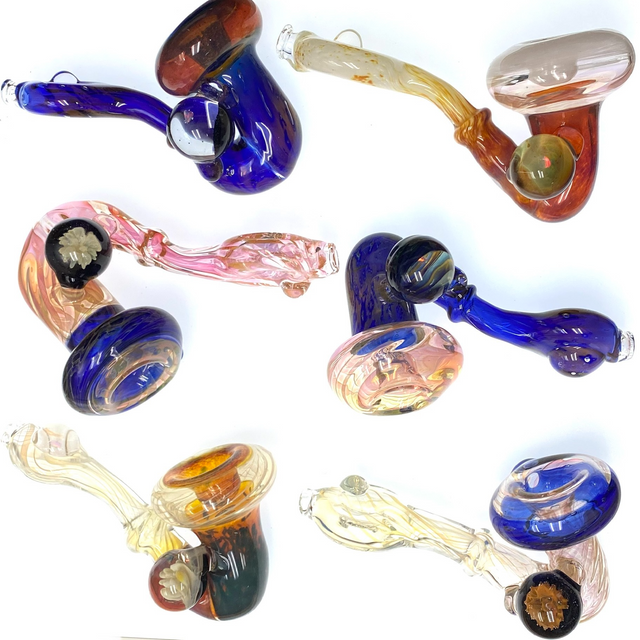 Fancy Calabash Sherlock Glass Pipe 5.5"