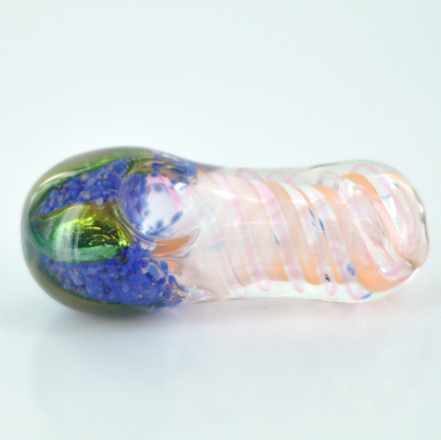 4" Golden Staircase Glass Hand Pipe