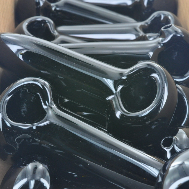 Colorado Blown Black Spoon 5" Glass Handpipe