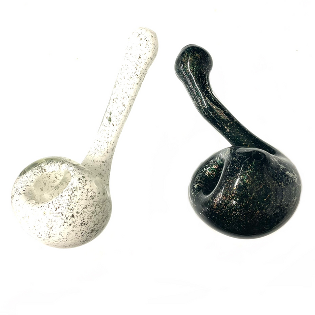 Bigish Sparklers Full Sparkle Glass Hand Pipe Colorado Blown 5.00"+- 1 Count Assorted Color
