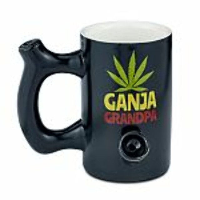 Ganja Grandpa Black Ceramic Mug