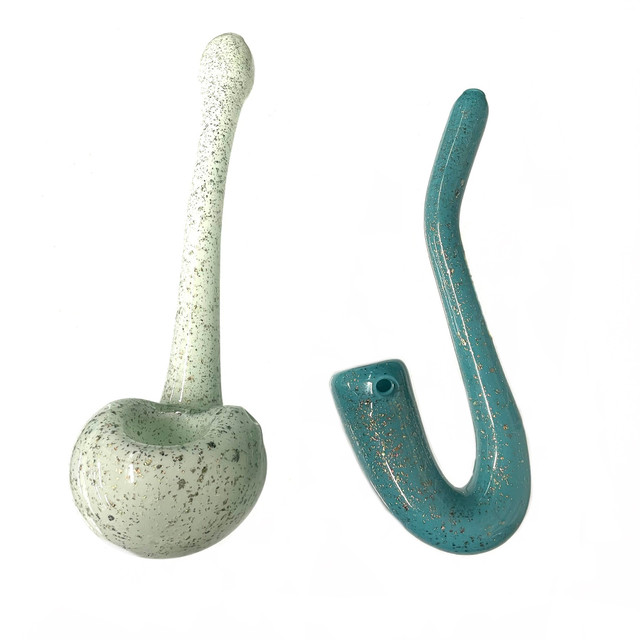 BIGGIEST Sparklers Full Sparkle Glass Hand Pipe Colorado Blown 7.00"+- 1 Count Assorted Color