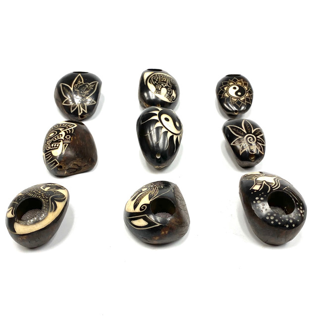 Tagua Nut Hand Carved Pipe from Ecuador