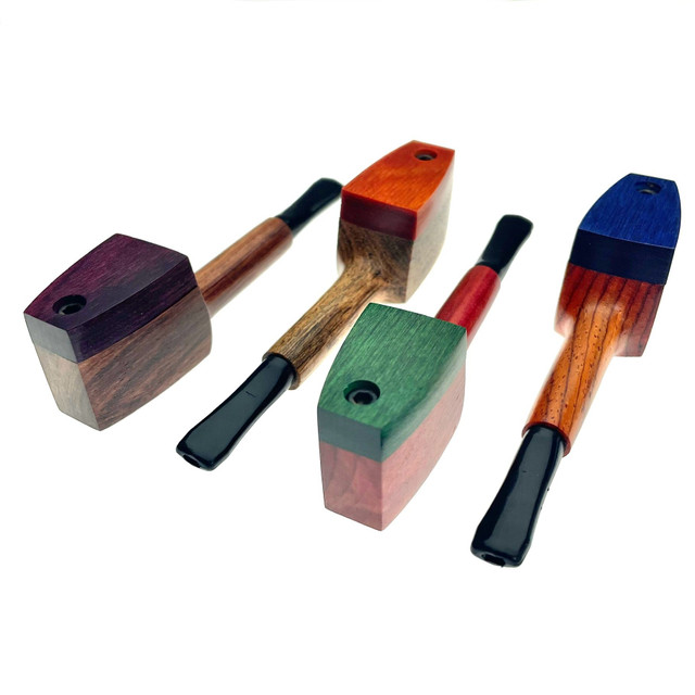 The Mill Cocobolo Wood Pipe w/ Diamond Wood Cap 1 Count Assorted