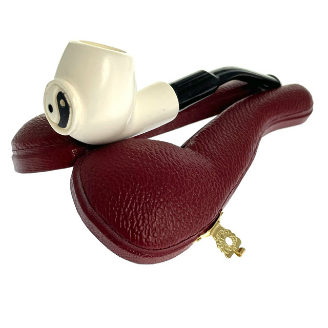 Mini Yin Yang Pipe With Case Paykoc Block Meerschaum M60048