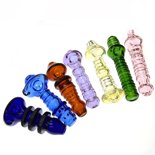 Technicolor Rolling Pin Glass Hand Pipe 1 Count Assort
