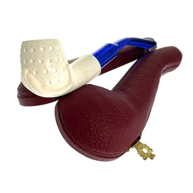Mini Hand Pipe With Case Paykoc Genuine Block Meerschaum M60016