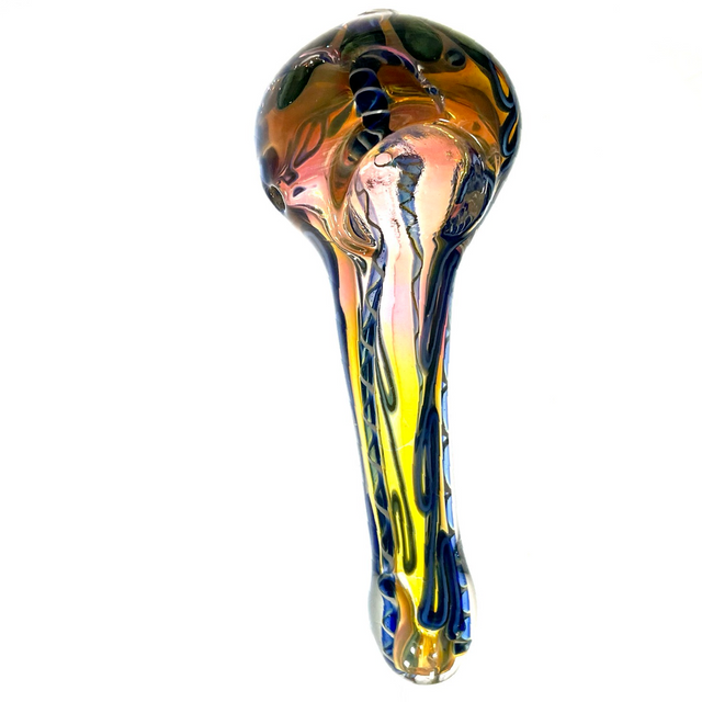 Longboy Nepal Glass Hand Pipe 4.5" 1 Count Assorted Colors