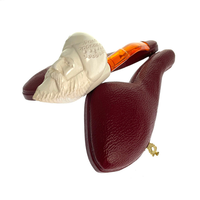 Mini Sultan Pipe With Case Paykoc Genuine Block Meerschaum M60039