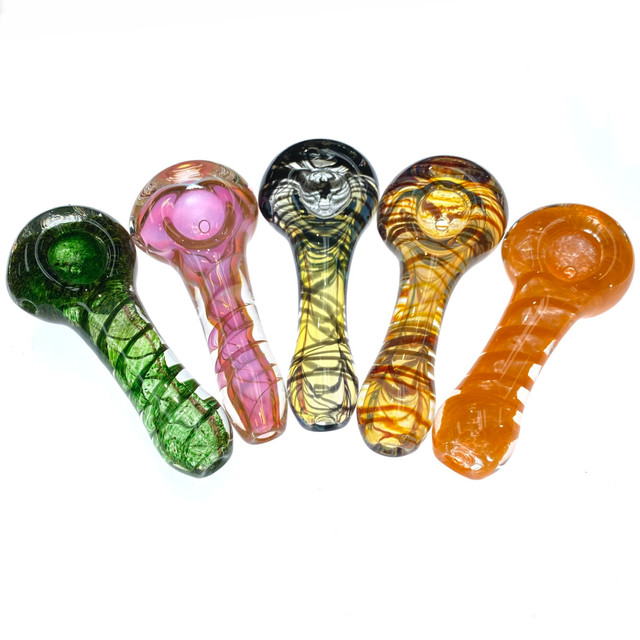 4.5" Sol Colorado Glass Pipes Wide Assorted 1 count