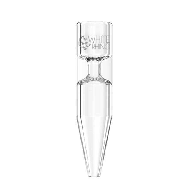 White Rhino Quartz Chillum or Straw Tip 1 Count Assort