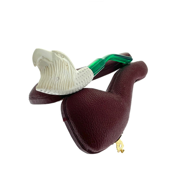 Mini Eagle Pipe With CasePaykoc Genuine Block Meerschaum M60013