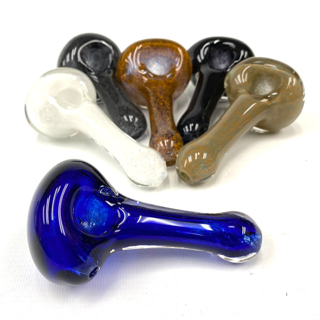 Just Incased Thick Frit Colorado Hand Pipes 4.5"+- 1 Count Assorted