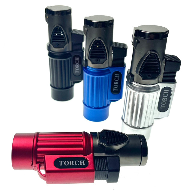 Double Torch Lighter 1 Count Assorted Colors