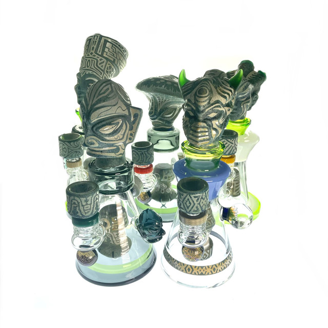 Sand Gods 9.5"-11" Sandblasted Water Pipes 1 Assorted