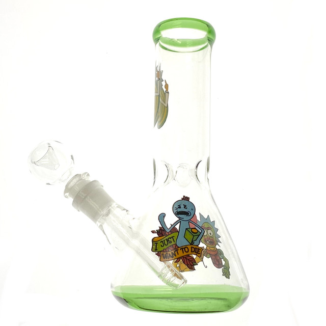 R & M 8" Beaker Glass Waterpipe (Assorted Colors)