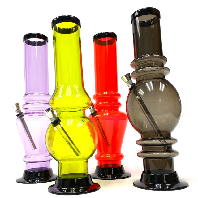 Acrylic Water Pipes 12" 1 Count Assorted Style and Color