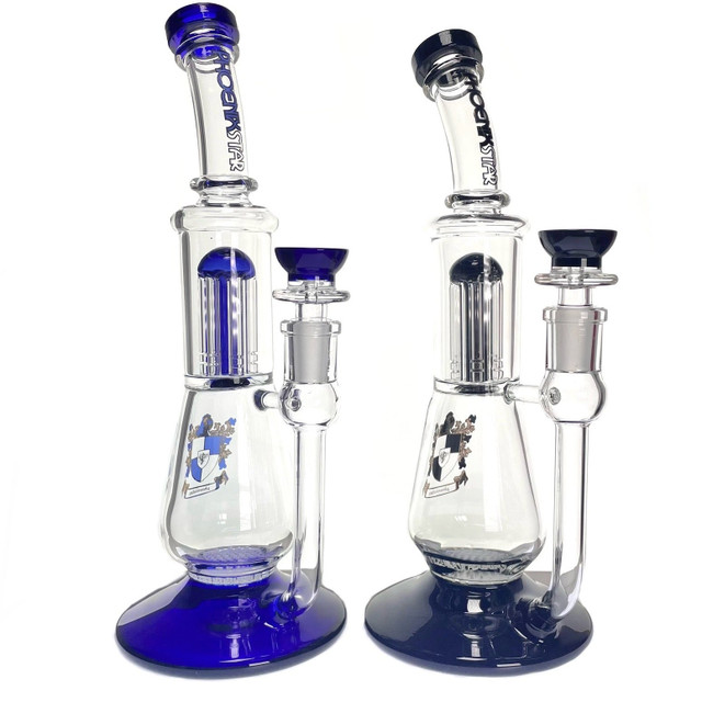 10.5" Phoenix Star Water Pipe with Tree Perc 1 Count Assorted Color