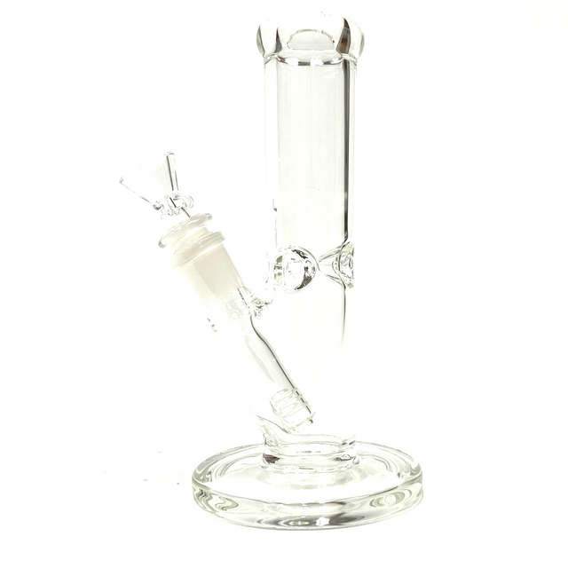 Mini 9" Clear Solid Tube with Downstem Water Pipe