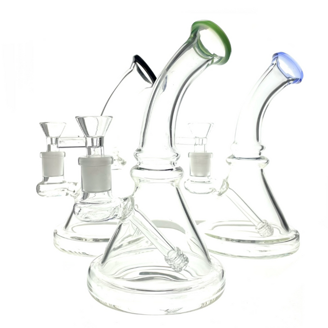 Small Beaker 8" Water Bong 1 Count Assorted Colors