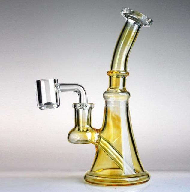 Silver Fumed Oil Rig with Banger 5.9"1 Count