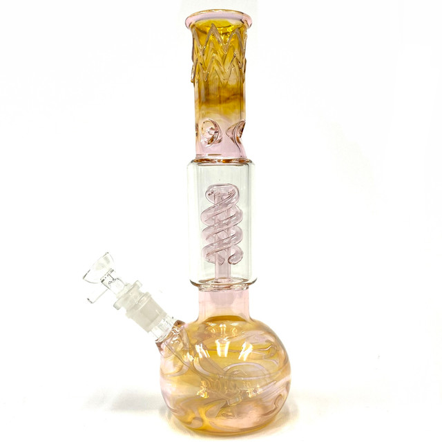 Promising Ball Boy on Downward Spiral Glass Water Pipe Assorted Colors 1 Count