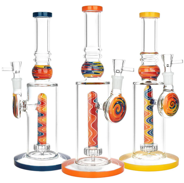 11" Wigwag Wheel Perc Water Pipe