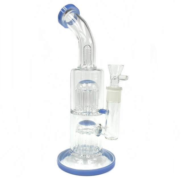 Dubbtrees Double Tree Water Pipe Glass on Glass 14mm 1 Count Assort