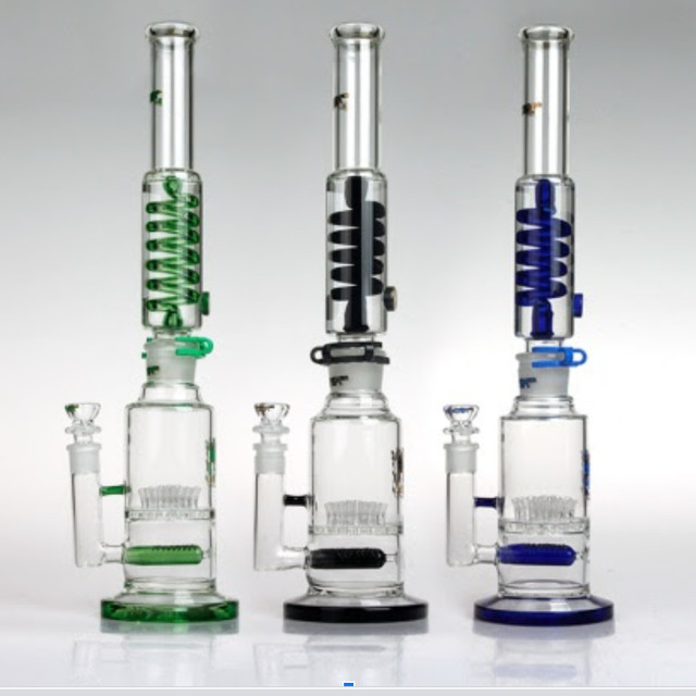 Inline Perk Base Glycerin Phoenix 18" Water Pipe 1 Count Assorted Color